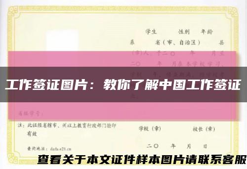 工作簽證圖片：教你了解中國工作簽證縮略圖