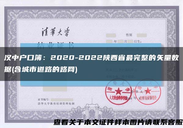 漢中戶口簿：2020-2022陜西省最完整的矢量數據(含城市道路的路網)縮略圖