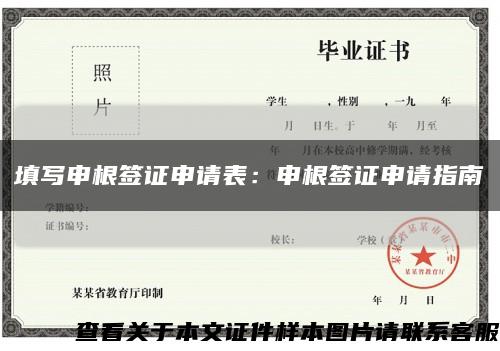 填寫申根簽證申請表：申根簽證申請指南縮略圖