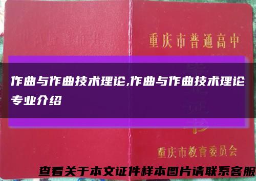 作曲與作曲技術理論,作曲與作曲技術理論專業介紹縮略圖