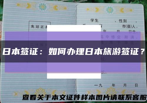 日本簽證：如何辦理日本旅游簽證？縮略圖