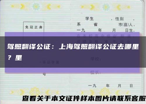 駕照翻譯公證：上海駕照翻譯公證去哪里？里縮略圖