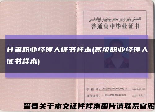甘肅職業經理人證書樣本(高級職業經理人證書樣本)縮略圖