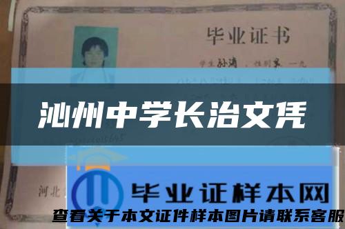沁州中學長治文憑縮略圖