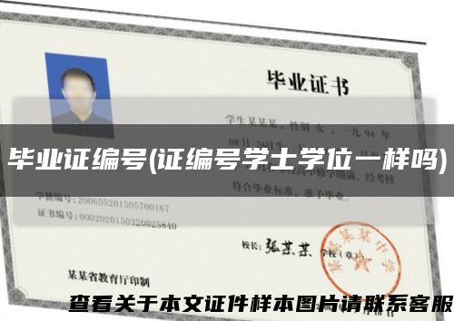 畢業證編號(證編號學士學位一樣嗎)縮略圖