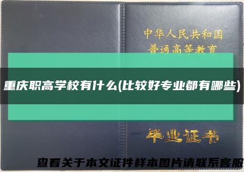 重慶職高學校有什么(比較好專業都有哪些)縮略圖