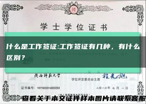 什么是工作簽證:工作簽證有幾種，有什么區別？縮略圖