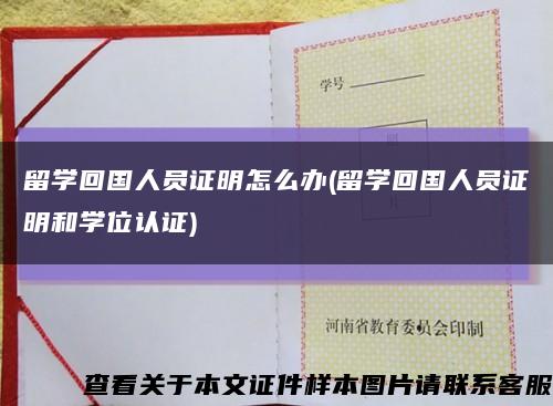 留學回國人員證明怎么辦(留學回國人員證明和學位認證)縮略圖