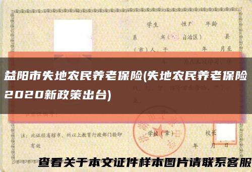 益陽市失地農民養老保險(失地農民養老保險2020新政策出臺)縮略圖
