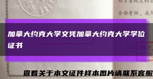 加拿大約克大學文憑加拿大約克大學學位證書縮略圖