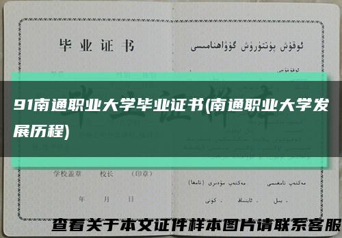 91南通職業大學畢業證書(南通職業大學發展歷程)縮略圖