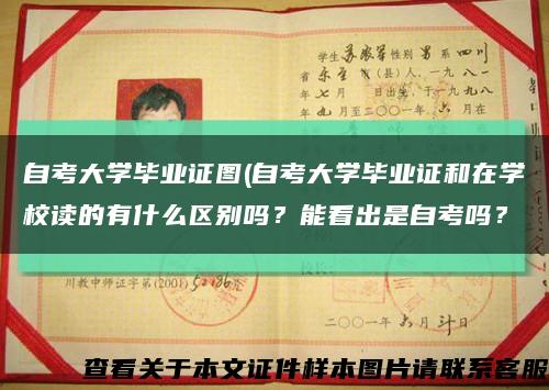 自考大學畢業證圖(自考大學畢業證和在學校讀的有什么區別嗎？能看出是自考嗎？縮略圖