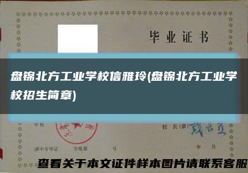 盤錦北方工業學校信雅玲(盤錦北方工業學校招生簡章)縮略圖