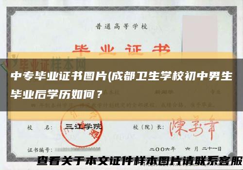 中專畢業證書圖片(成都衛生學校初中男生畢業后學歷如何？縮略圖