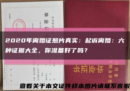 2020年離婚證照片真實：起訴離婚：六種證據大全，你準備好了嗎？縮略圖