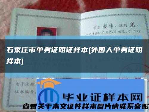 石家莊市單身證明證樣本(外國人單身證明樣本)縮略圖