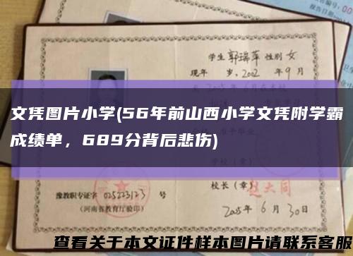 文憑圖片小學(56年前山西小學文憑附學霸成績單，689分背后悲傷)縮略圖
