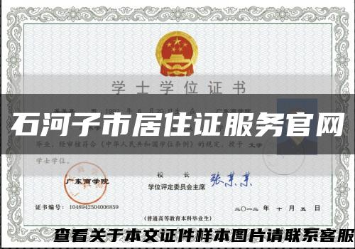 石河子市居住證服務官網縮略圖