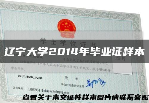 遼寧大學2014年畢業證樣本縮略圖
