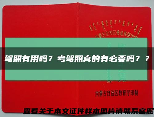 駕照有用嗎？考駕照真的有必要嗎？？縮略圖