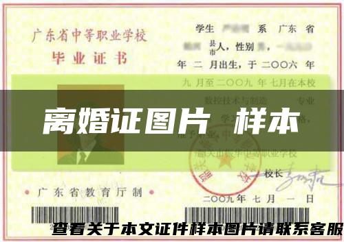 離婚證圖片 樣本縮略圖
