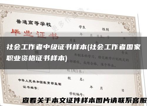 社會工作者中級證書樣本(社會工作者國家職業資格證書樣本)縮略圖