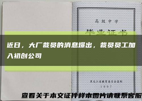 近日，大廠裁員的消息爆出，裁員員工加入初創公司縮略圖