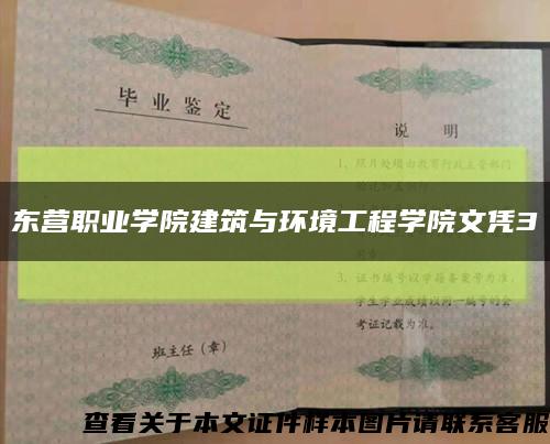 東營職業學院建筑與環境工程學院文憑3縮略圖