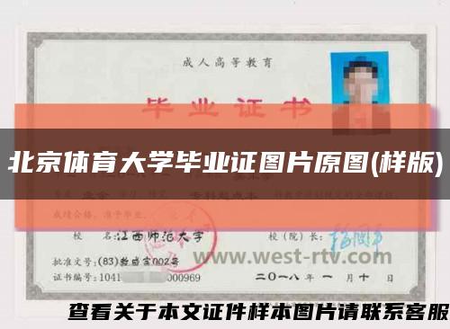 北京體育大學畢業證圖片原圖(樣版)縮略圖