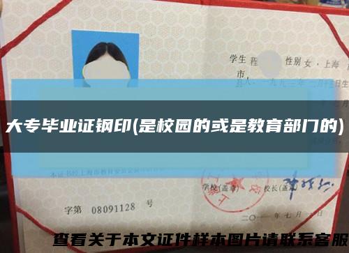 大專畢業證鋼印(是校園的或是教育部門的)縮略圖
