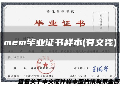 mem畢業證書樣本(有文憑)縮略圖