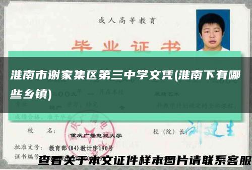淮南市謝家集區第三中學文憑(淮南下有哪些鄉鎮)縮略圖