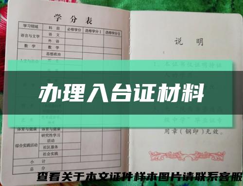 辦理入臺證材料縮略圖