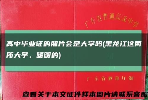 高中畢業證的照片會是大學嗎(黑龍江這兩所大學，暖暖的)縮略圖
