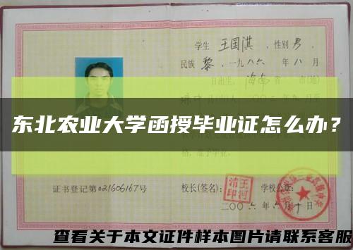 東北農業大學函授畢業證怎么辦？縮略圖