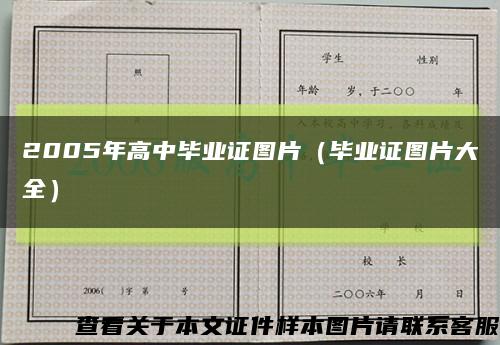 2005年高中畢業證圖片（畢業證圖片大全）縮略圖