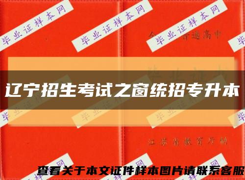 遼寧招生考試之窗統招專升本縮略圖