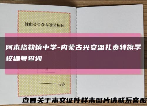阿本格勒鎮中學-內蒙古興安盟扎賚特旗學校編號查詢縮略圖