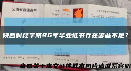陜西財經學院96年畢業證書存在哪些不足？縮略圖