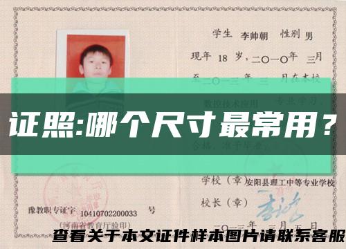 證照:哪個尺寸最常用？縮略圖
