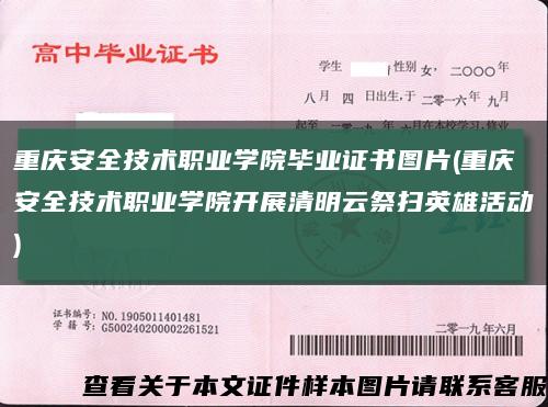 重慶安全技術職業學院畢業證書圖片(重慶安全技術職業學院開展清明云祭掃英雄活動)縮略圖