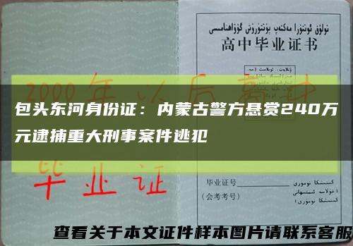 包頭東河身份證：內蒙古警方懸賞240萬元逮捕重大刑事案件逃犯縮略圖