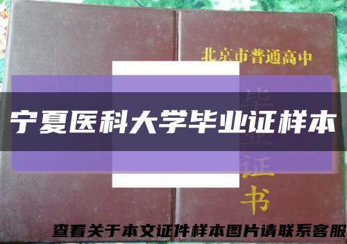 寧夏醫科大學畢業證樣本縮略圖