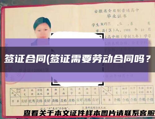 簽證合同(簽證需要勞動合同嗎？縮略圖