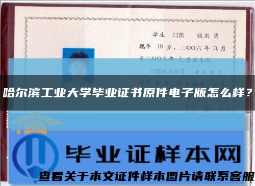 哈爾濱工業大學畢業證書原件電子版怎么樣？縮略圖