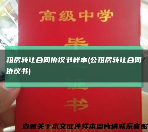 租房轉讓合同協議書樣本(公租房轉讓合同協議書)縮略圖