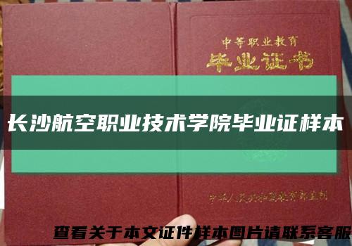長沙航空職業技術學院畢業證樣本縮略圖