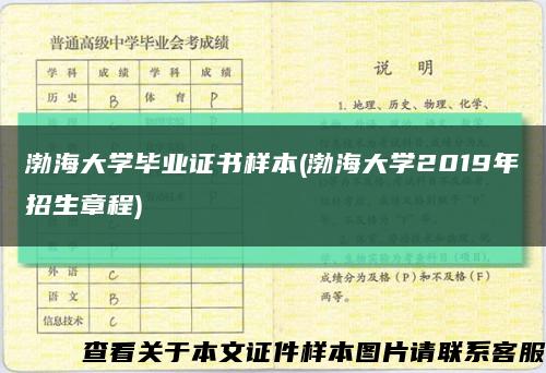 渤海大學畢業證書樣本(渤海大學2019年招生章程)縮略圖