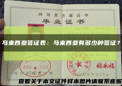馬來西亞簽證表：馬來西亞有多少種簽證？縮略圖