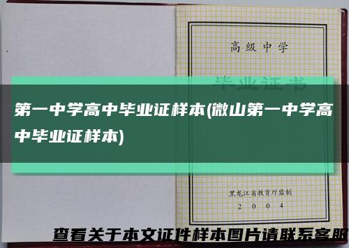 第一中學高中畢業證樣本(微山第一中學高中畢業證樣本)縮略圖